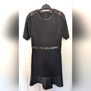 Laundry By Shelli Segal (Women's Size 10) Fit & Flare With Faux-Leather Accents
